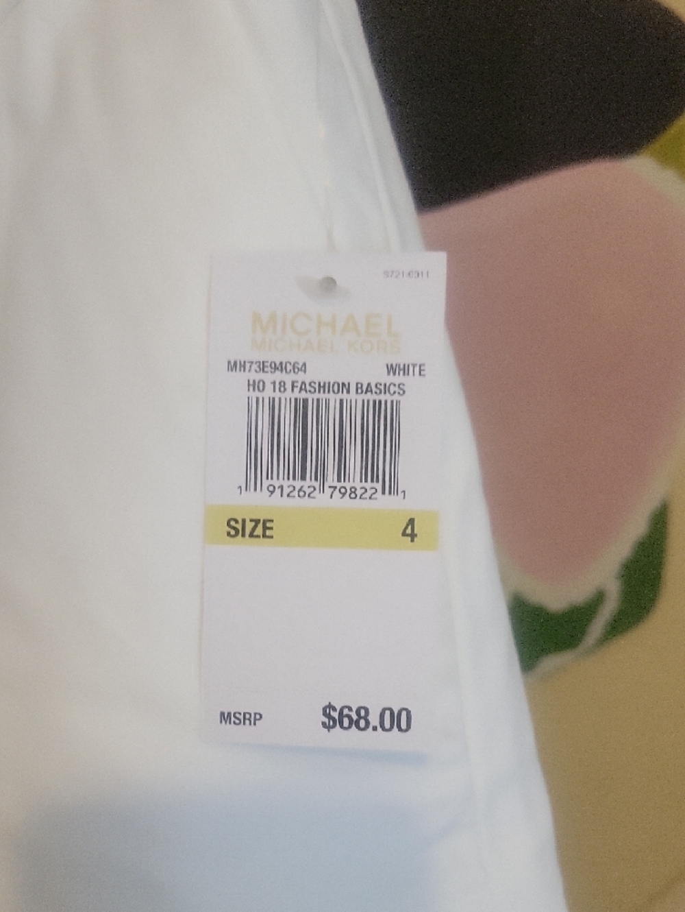 Michael Kors Sz4 White High-Waist Tailored Shorts - Picture 3 of 6